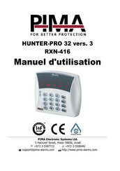 Pima HUNTER-PRO 32 Manuel D'utilisation