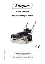 4F Maschinentechnik Limpar 84 Pro Notice D'emploi