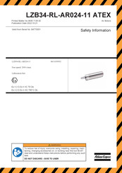 Atlas Copco LZB34-RL-AR024-11 ATEX Mode D'emploi