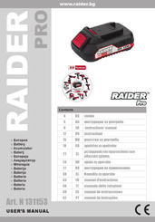 Raider Pro 131153 Manuel D'instructions