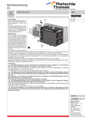 Rietschle Thomas VACFOX VC 150 Instructions De Service