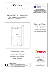 Atlantic Calista G 2 V 24 Notice De Référence