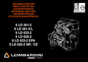 Lombardini 9 LD 561-2 Mode D'emploi Et D'entretien