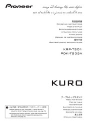 Pioneer KURO PDK-TS35A Mode D'emploi