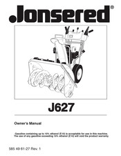 Jonsered J627 Manuel Du Propriétaire