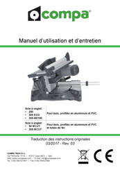 compa 50 MCUT Manuel D'utilisation Et D'entretien