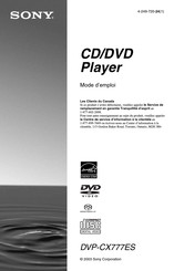 Sony DVP-CX777ES Mode D'emploi