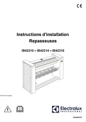 Electrolux Professional IB42314 Instructions D'installation