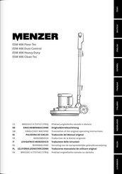 Menzer ESM 406 Floor Tec Traduction De La Notice Originale