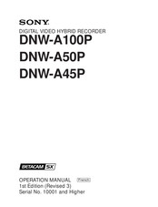 Sony DNW-A100P Mode D'emploi