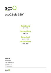 ecofort ecoQ Sole 360 Instructions