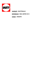 Electrolux Arthur Martin EKM 605700 W Notice D'utilisation