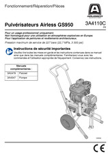 AIRLESSCO GS950 Fonctionnement, Réparation, Pièces