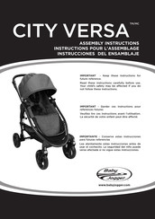 Baby Jogger CITY VERSA Instructions Pour L'assemblage