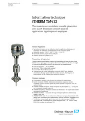 Endress+Hauser iTHERM TM402 Information Technique