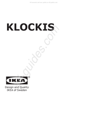 IKEA KLOCKIS Mode D'emploi