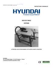 Hyundai HCP3000 Instructions Originales