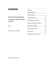 Siemens PowerLink 50 Information De Produit