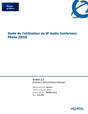 Nortel Networks BCM50 2.0 Guide De L'utilisateur