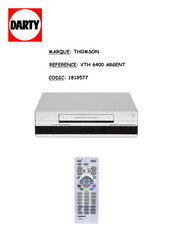 THOMSON VTH 6400 Mode D'emploi