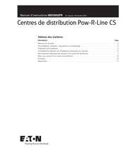 Eaton Pow-R-Line CS Manuel D'instructions