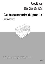 Brother P-touch PT-D800W Guide De Sécurité