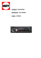 Panasonic CQ-RX400N Mode D'emploi