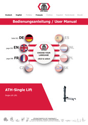 ATH-Heinl Single Lift 12PL Manuel D'utilisation