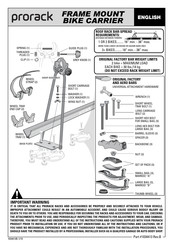 Prorack 1034413 Mode D'emploi