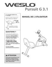 Weslo WLEX61110.3 Manuel De L'utilisateur