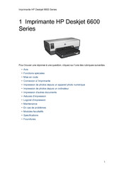 HP Deskjet 6600 Série Mode D'emploi