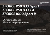 CF MOTO ZFORCE 950 H.O. EX 2020 Manuel Du Propriétaire