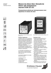 Endress+Hauser CCM 151 Information Technique