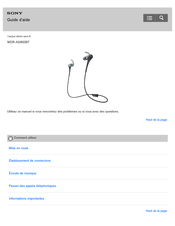 Sony MDR-AS800BT Guide D'aide