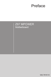 MSI Z87 MPOWER Mode D'emploi