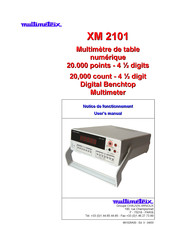 Multimetrix XM 2101 Notice De Fonctionnement