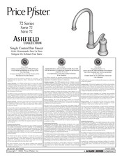 Price Pfister Ashfield 72 Serie Instructions D'installation