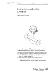 Endress+Hauser LNGmass Instructions Condensées