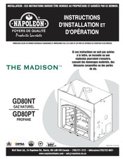 Napoleon Madison GD80PT Instructions D'installation Et D'opération