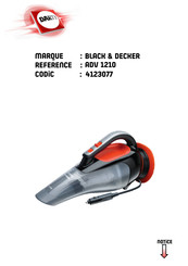Black & Decker ADV1210 Traduction Des Instructions D'origine
