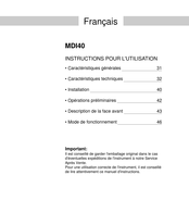 CARLO GAVAZZI MDI40 Instructions D'utilisation