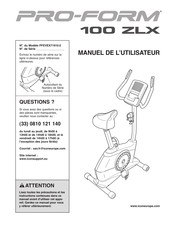 Pro-Form 100 ZLX Manuel De L'utilisateur