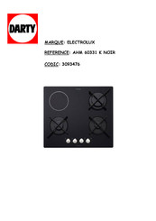 Electrolux Arthur Martin AHM 60331 K NOIR Notice D'utilisation