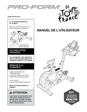 Pro-Form Le Tour de france Manuel De L'utilisateur
