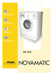 FUST NOVAMATIC WA 106 E Livret D'instructions Et D'entretien