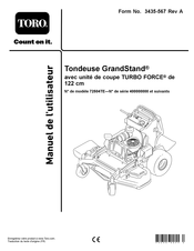 Toro GrandStand 72504TE Manuel De L'utilisateur