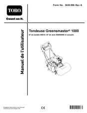 Toro GREENSMASTER 1000 Manuel De L'utilisateur