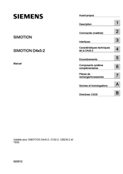 Siemens SIMOTION D455-2 DP/PN Manuel D'utilisation