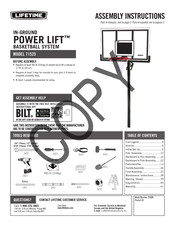 Lifetime Power Lift 71525 Instructions D'assemblage