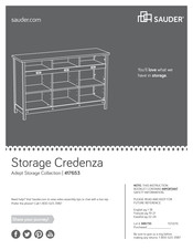 Sauder Storage Credenza 417653 Mode D'emploi